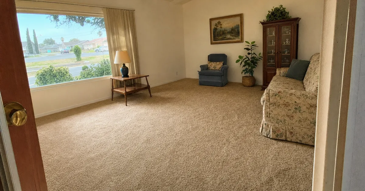Burbank, CA: a residential carpeted room
